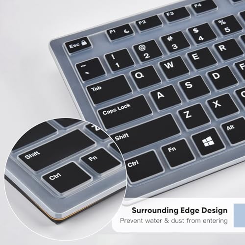 Keyboard Cover Skin Compatible with Amazon Basics Wired USB Keyboard Black
