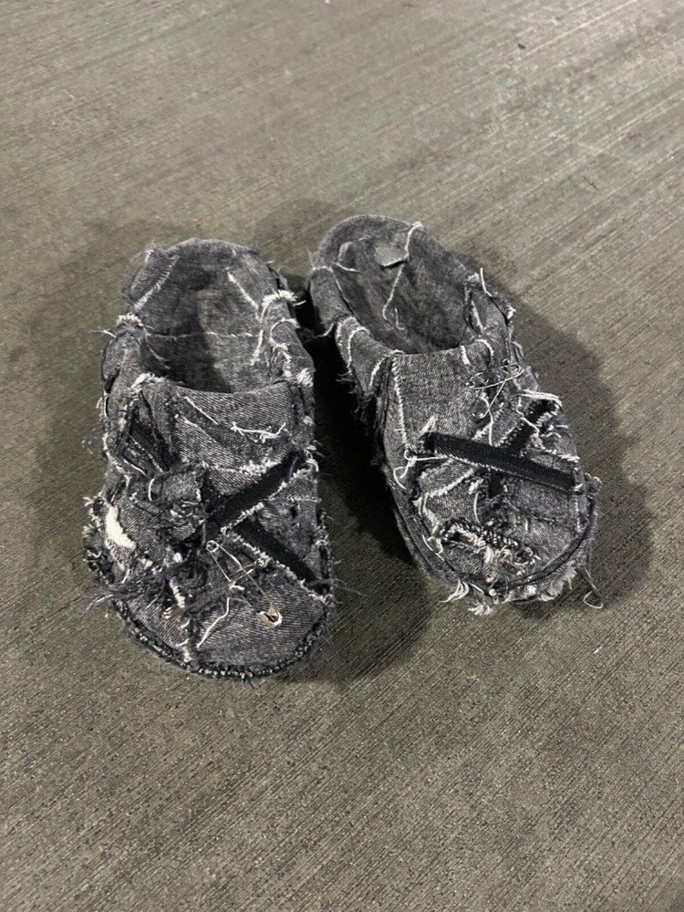 denim crocs