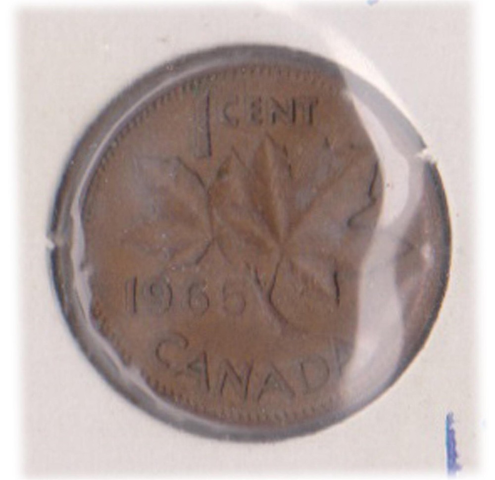 (H205-23) 1965 Canada 1c coin (W)
