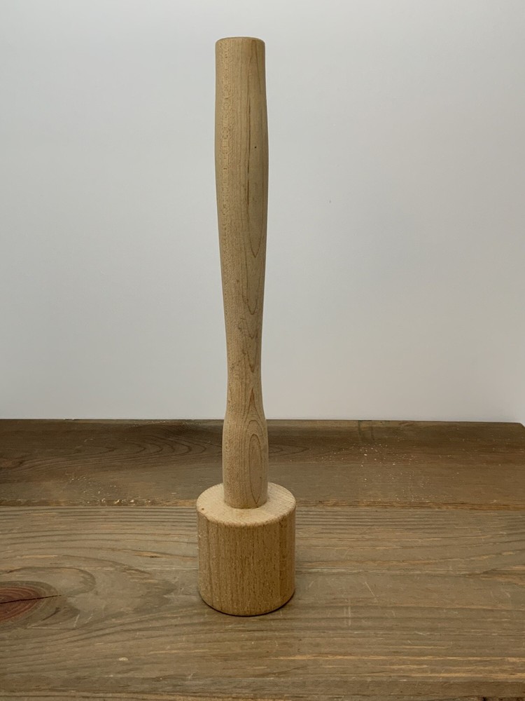 Vintage Solid Wood Pusher Mallet Long Handle 10.5” Excellent
