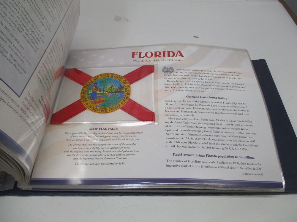 STATE FLAG PATCH COLECTION 51 Patches WILLABEE & WARD Binder CM3523