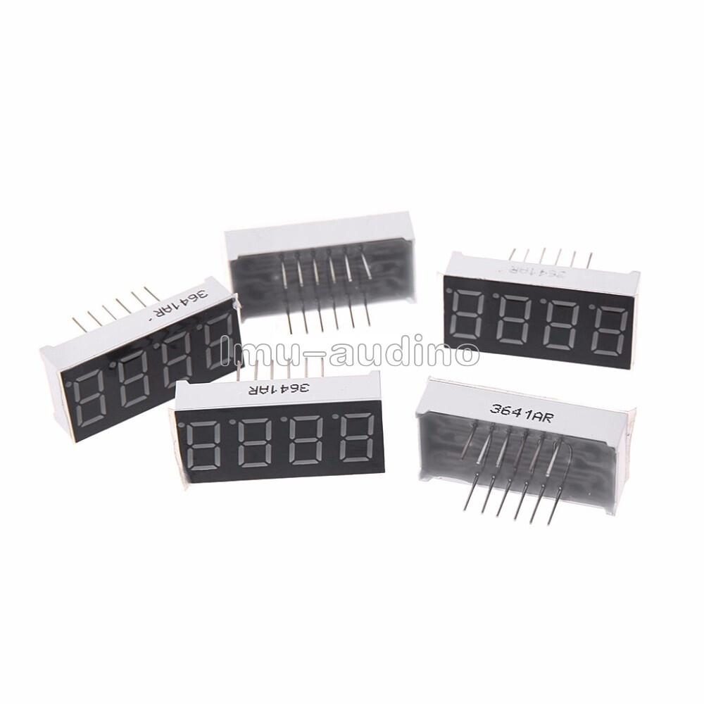 2pcs 0.36inch 7 Segment 4 Digit Common Cathode 0.36" RED LED Digital Display