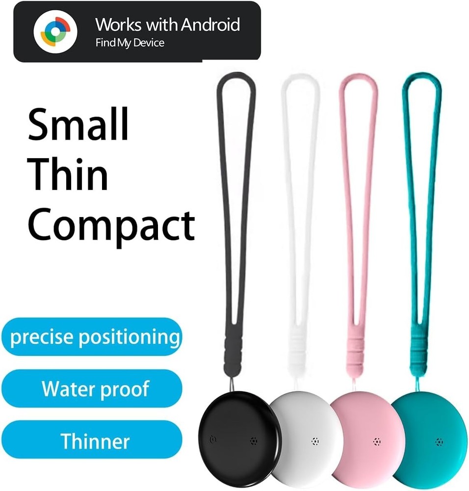 Smart Tracking Tag for Android Devices - Lightweight Pet and Item Tracker, Black