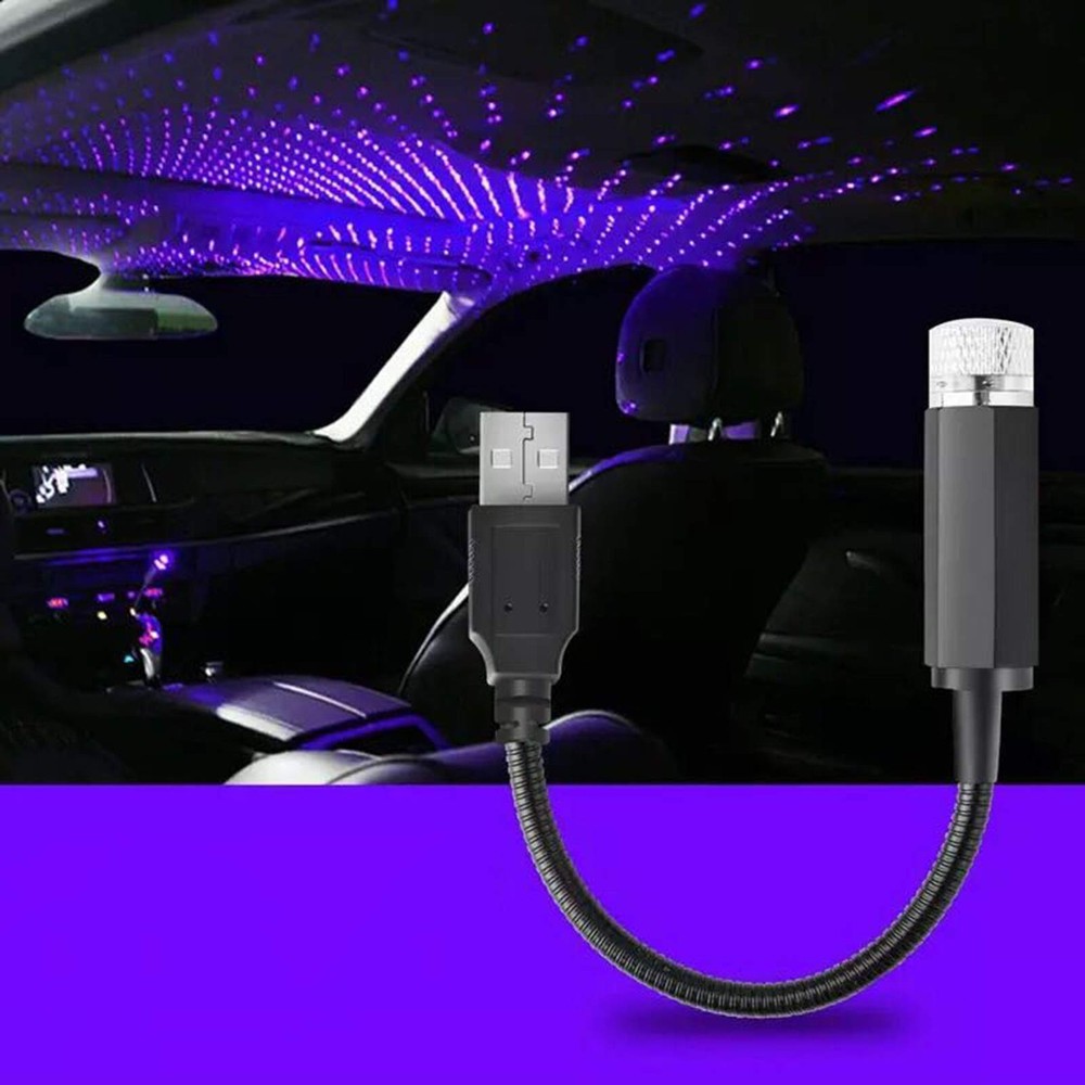 USB Star Projector Night Light, Adjustable Romantic Starry Small, Blue Purple