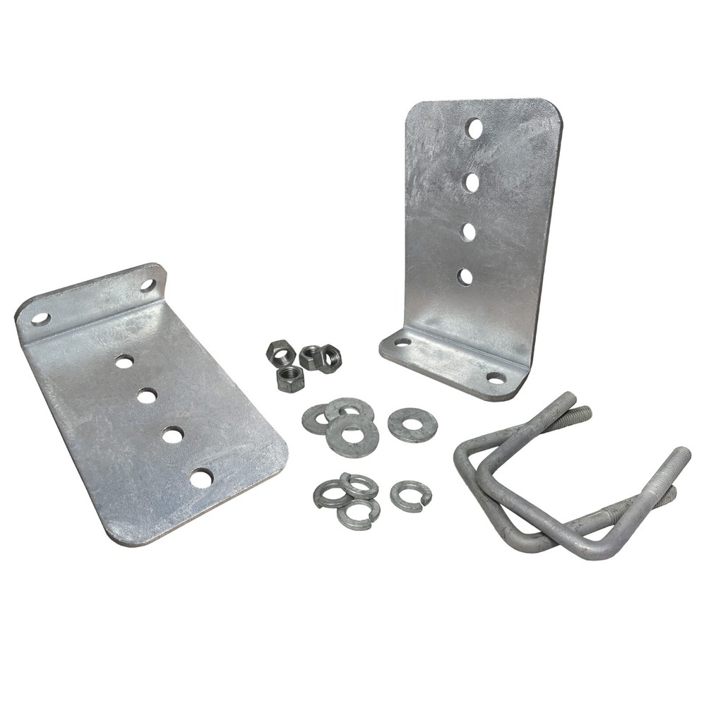 (2) 8" Galvanized L-Type Bunk Bracket Kit for Boat Trailer fits 3x3, Heavy Duty