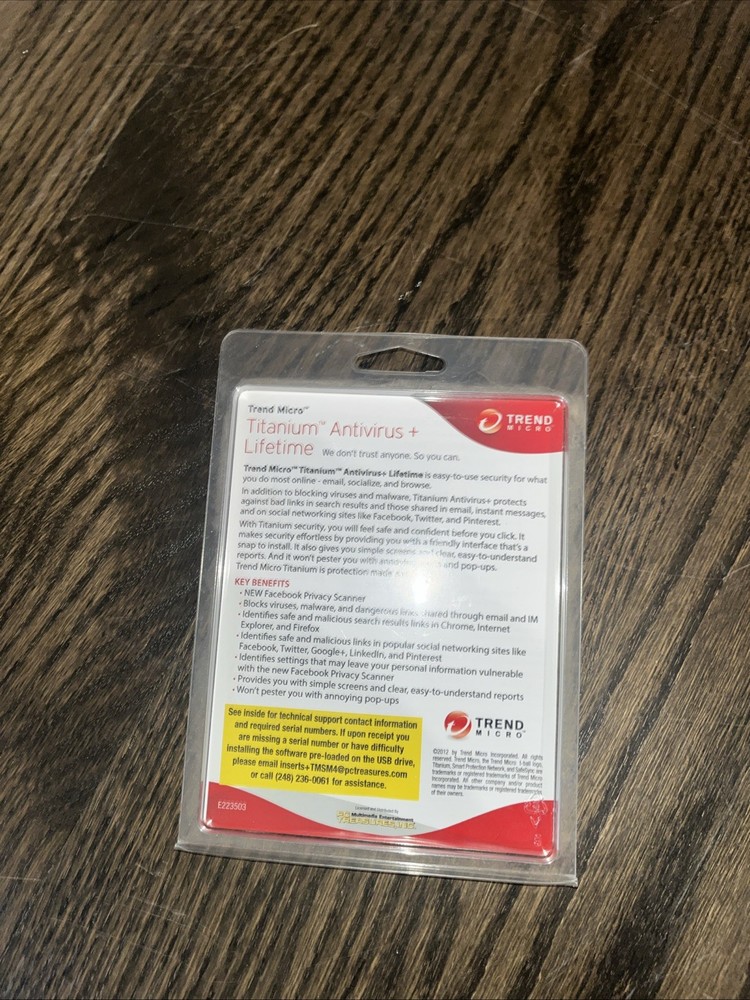 Trend Micro Titanium Antivirus+ Security software New