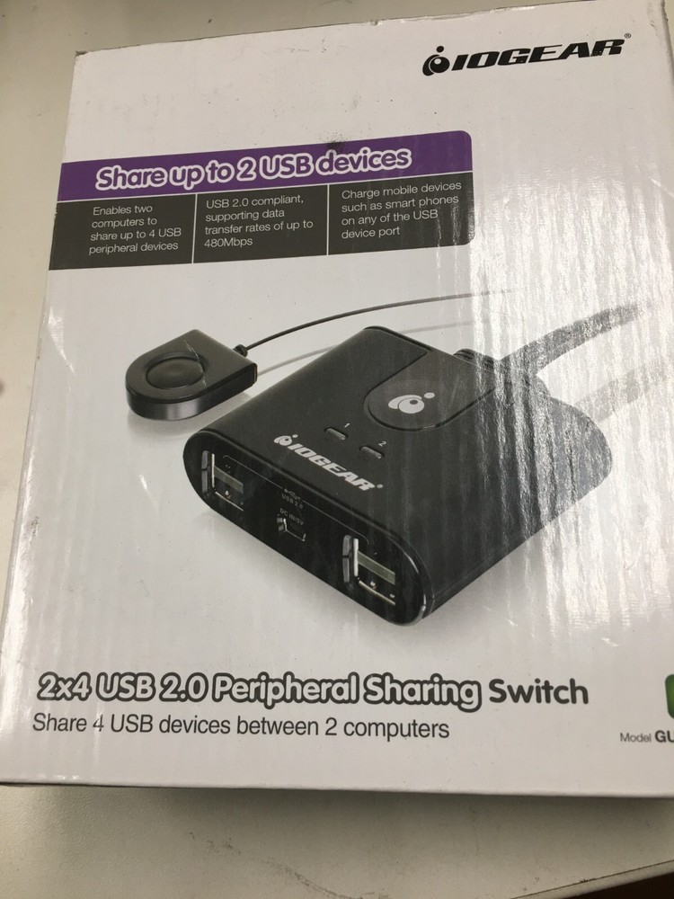 IOGEAR GUS402 USB 2.0 Peripheral Sharing Switch NEW