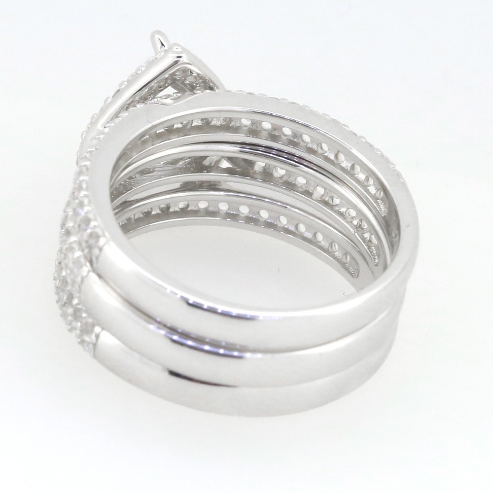 Sterling Silver Semi Mount Ring Setting Cushion CU 9x7mm