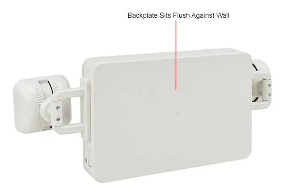 Combo LED Emergency Exit Sign, Red Letters, Ceiling & Wall Mount