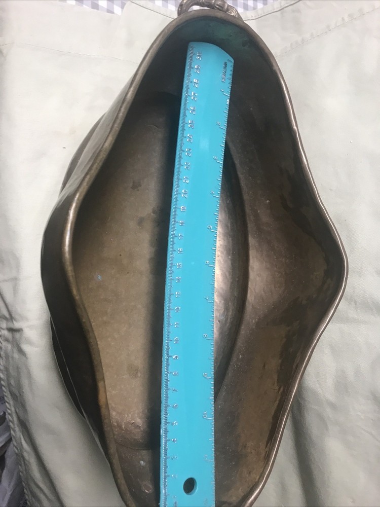 Solid Brass Decorative Planter – Artisan Made in India footed and with handles