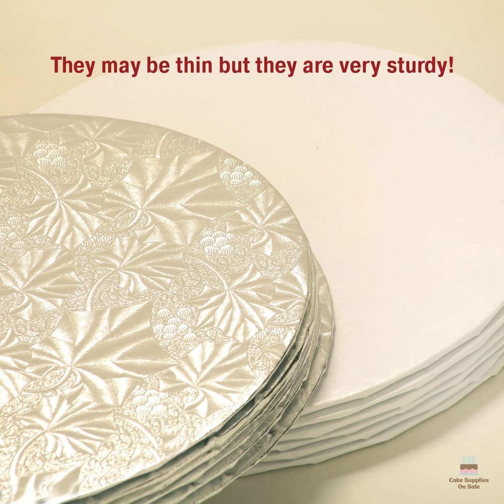 10" White Round Thin Drum 1/4" 6 count