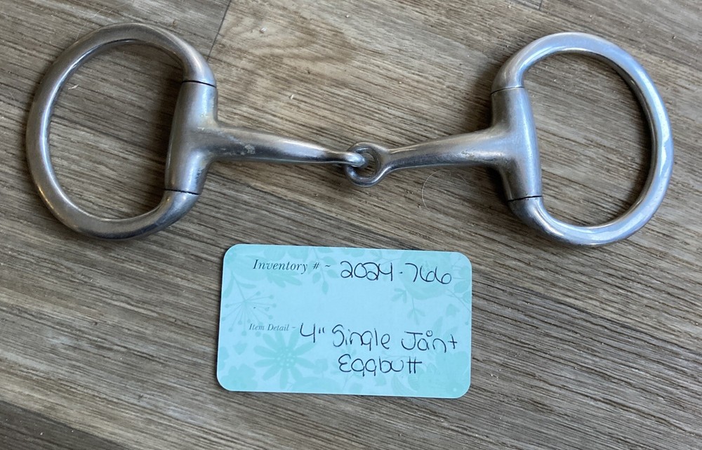 4” Single Joint Eggbutt Horse Bit