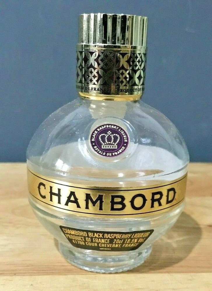 Empty Chambord Bottle - decoration, crafting, candles, upcycle