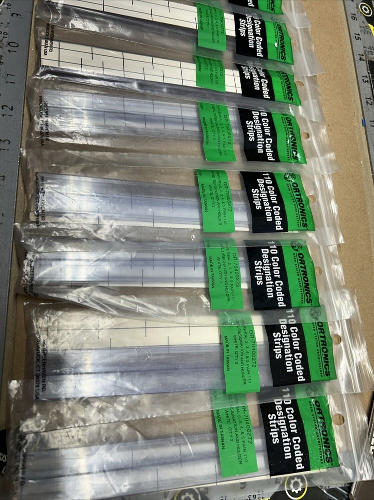 NEW [Qty-20] ORTRONICS OR-70400272 110 Color Coded Designation Strips_FAST SHIP!