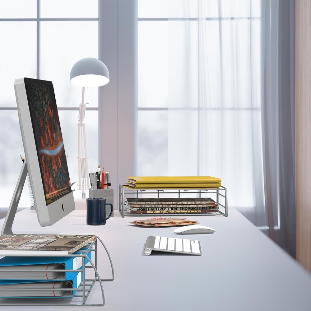 Versatile Over Cabinet Storage Holders - Lightweight & Stylish Silver Design