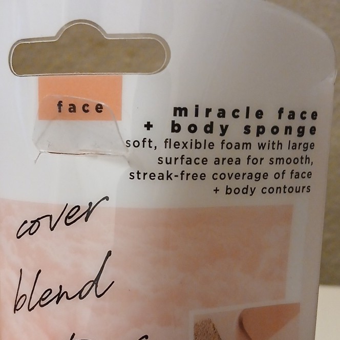 Real Techniques Miracle Face + Body Makeup Sponge Peach Reusable Multi-sided