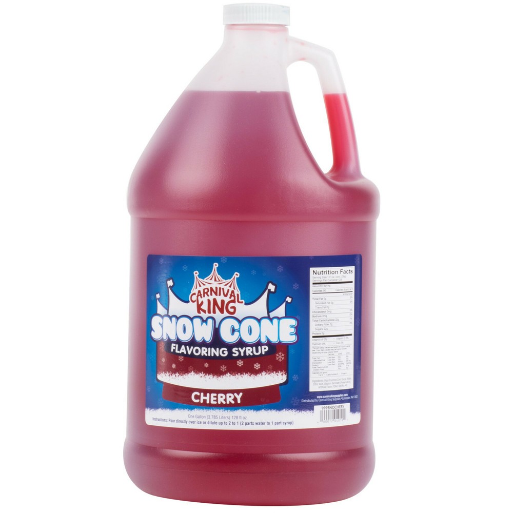 8 GALLON CASE Blue Raspberry Cherry Red Snow Cone Crushed Ice Machine Syrup