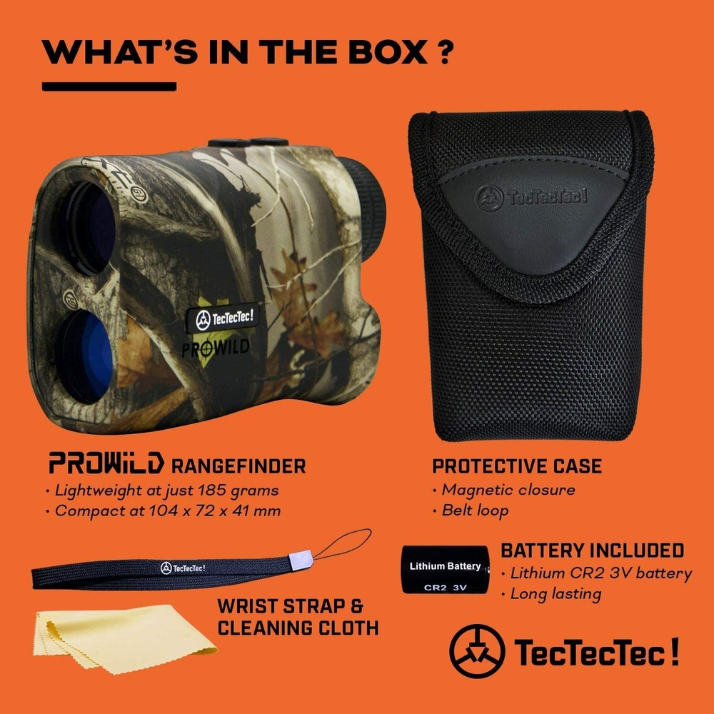 TecTecTec ProWild Hunting Rangefinder - 6x24 Laser Range Finder
