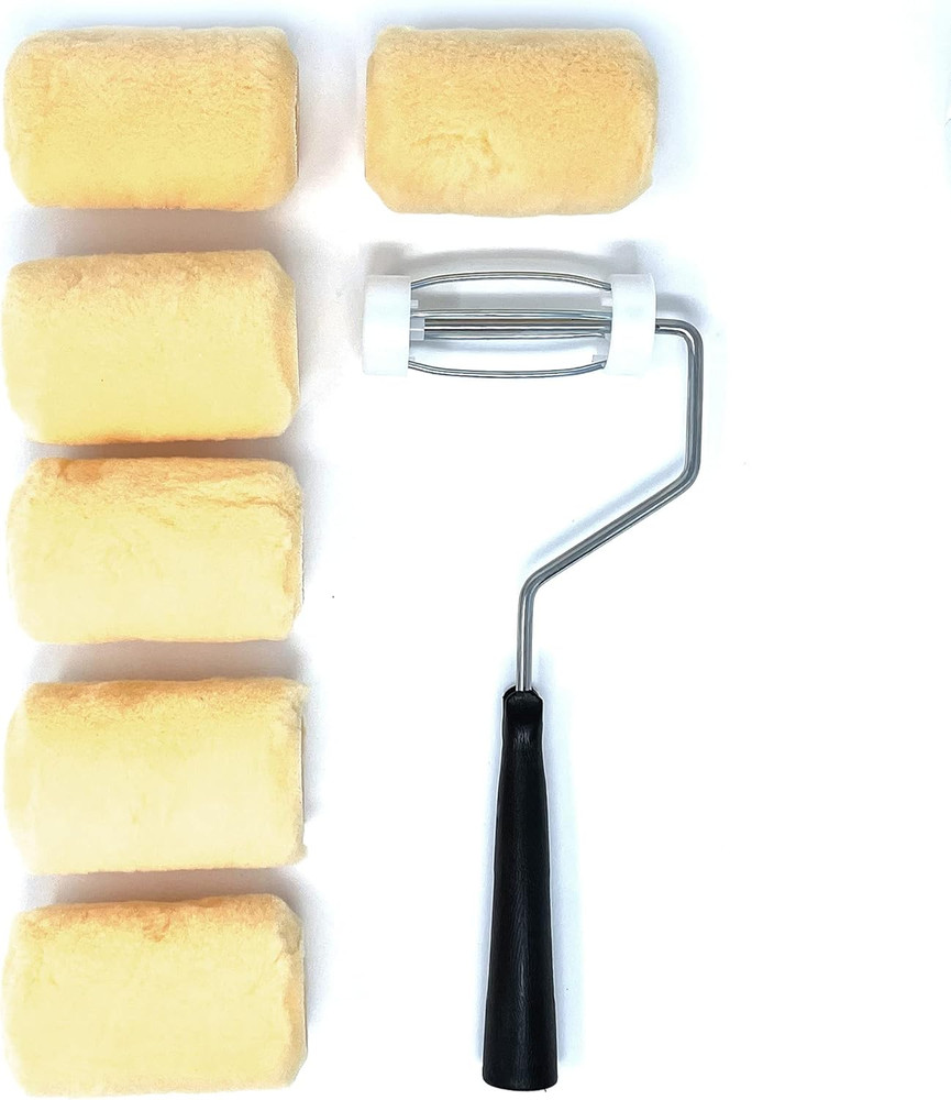 6-Piece 4 Inch Shedless Roller Covers with Roller Frame - TH10307