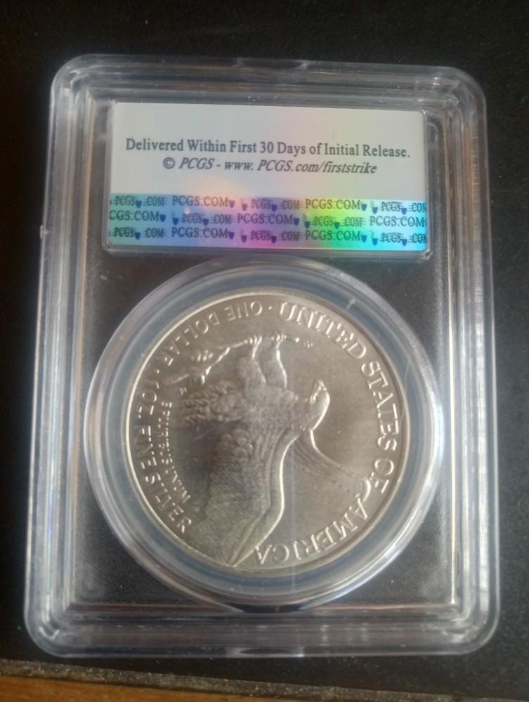 2025 (W) $1 Silver Eagle First Strike Coin PCGS MS70