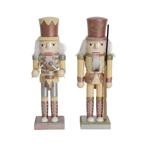 (2) Nutcracker Christmas decorations 9 inch tall