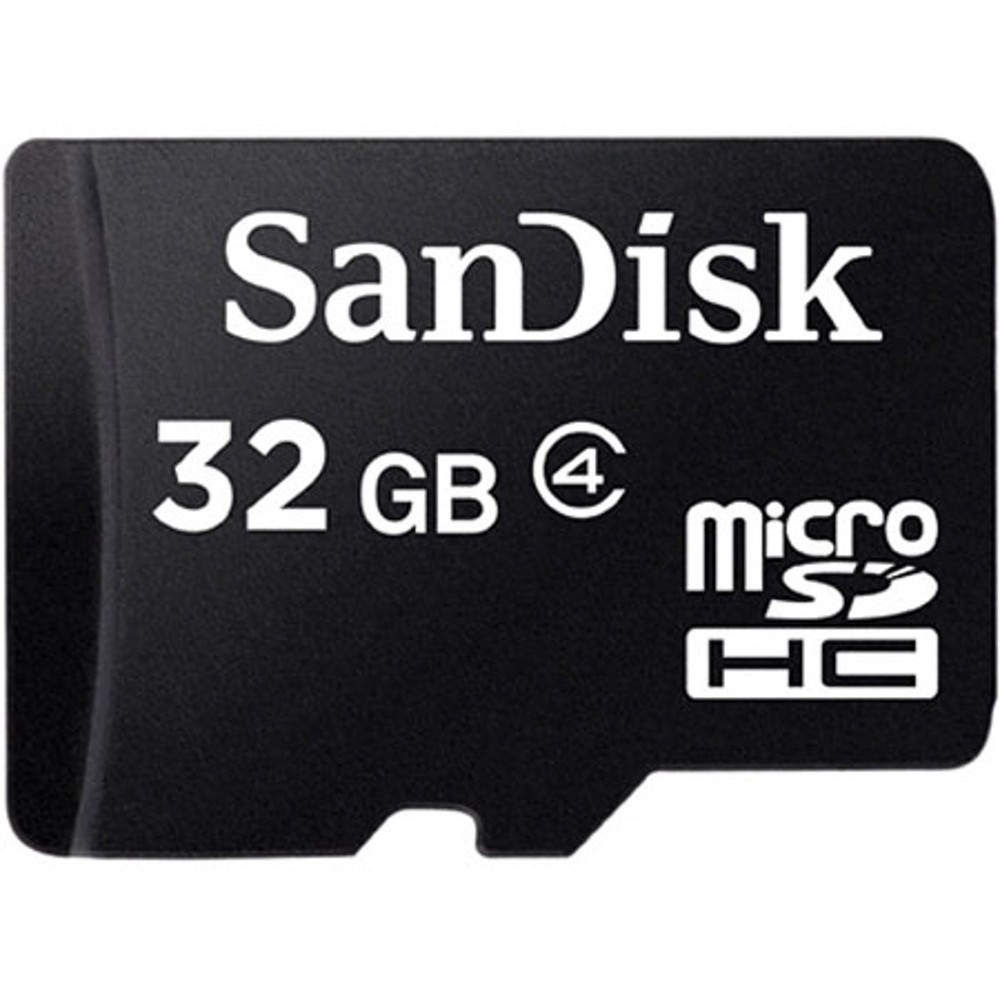 SanDisk 32GB microSDHC Memory Card, Class 4 with SD Adapter