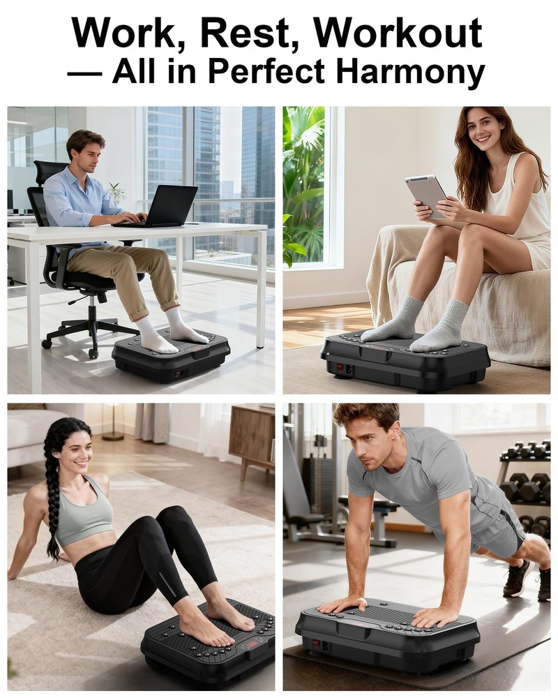 Shake Plate, Vibration Plate Exercise Machine for Lymphatic Drainage, 400 Lbs...