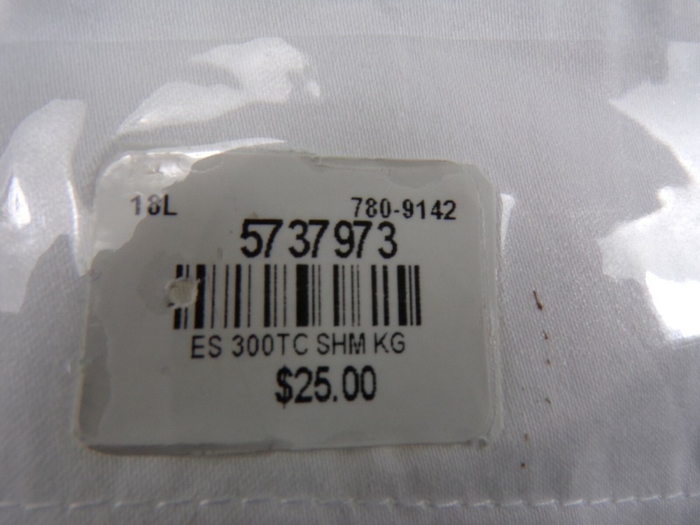 Pottery Barn Essential 300 Thread Count King White Sham #9654