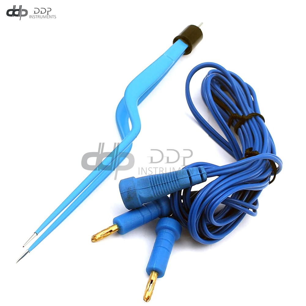 Disposable Bipolar Bayonet Forceps 6" Electrosurgical Instruments EL-034