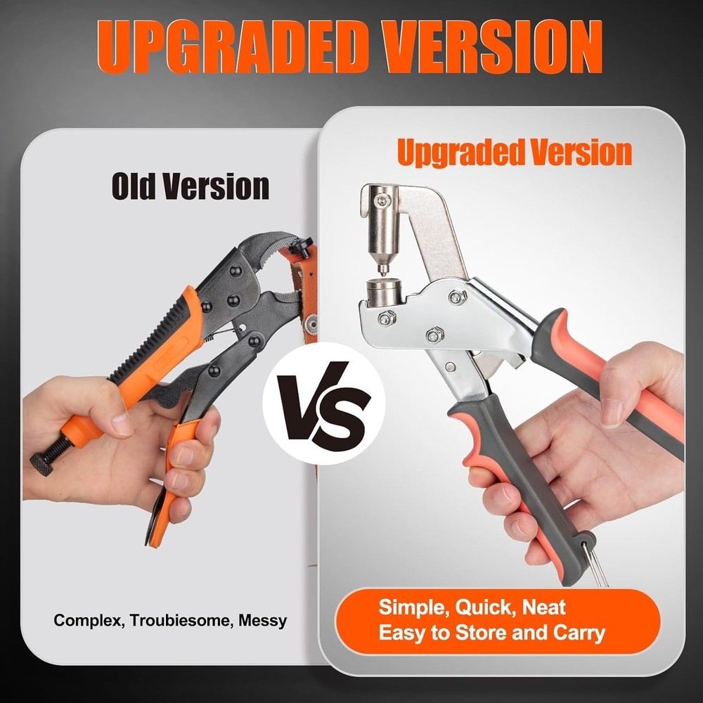 Heavy Duty Snap Fastener Tool with Case, Button Snap Replacement Kit Snap Too...