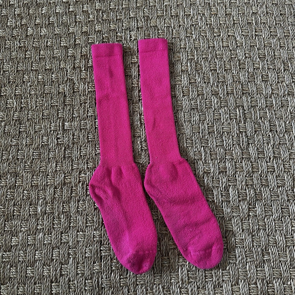 Pink Knit Soccer Socks