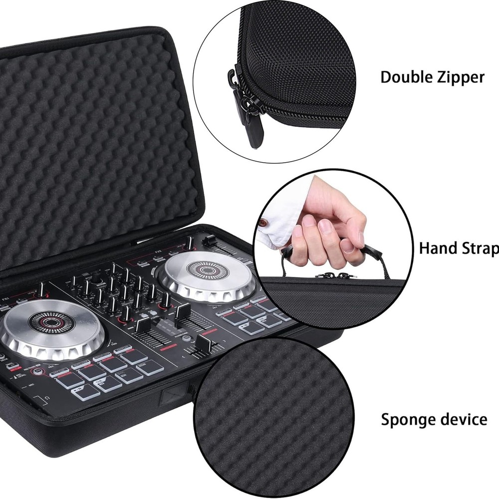 DJ Controller Storage Bag Portable Carrying Case for Double Channel DJ Controll