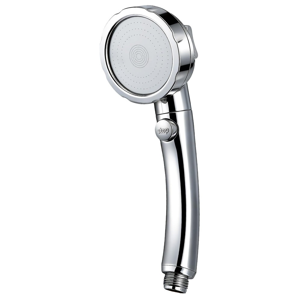 High Pressure Handheld Shower Head with ON/OFF Pause Switch 3 Spray Silver