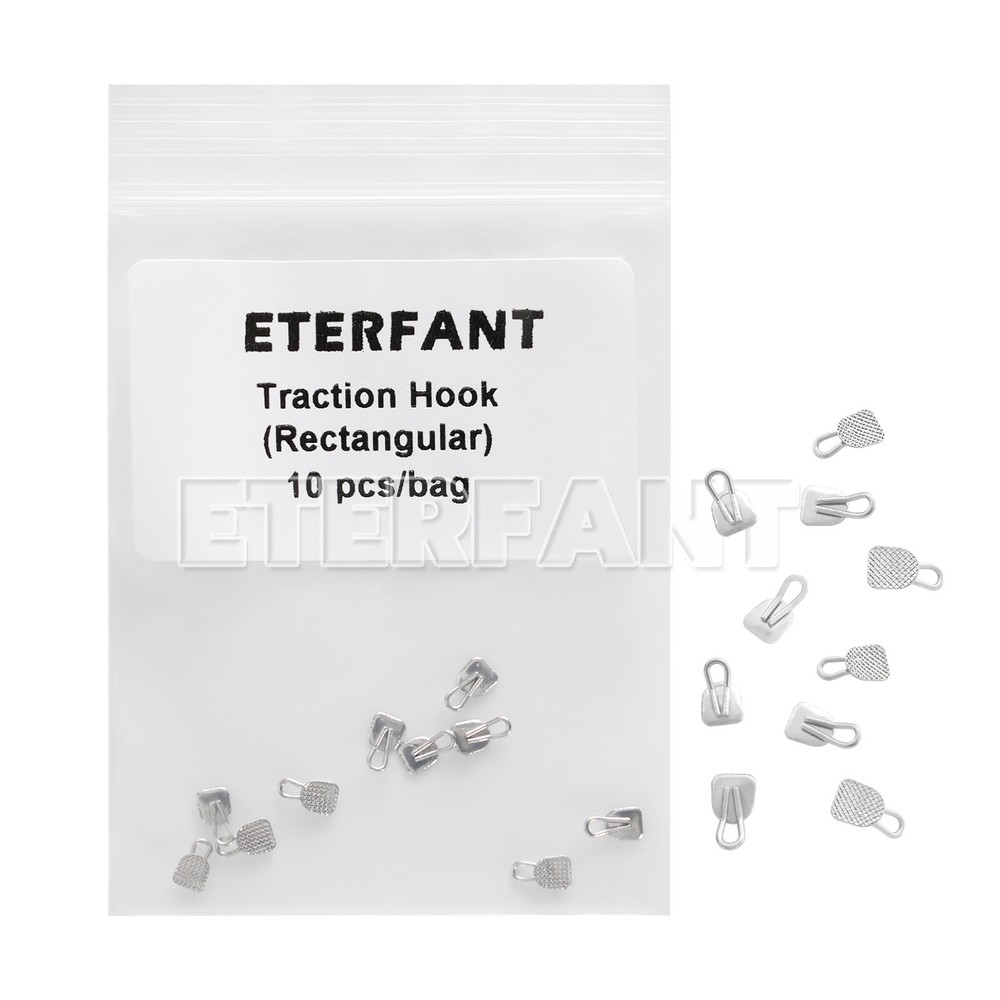 ETERFANT Dental Ortho Lingual Buttons Rectangular/Round Traction Hook Bondable