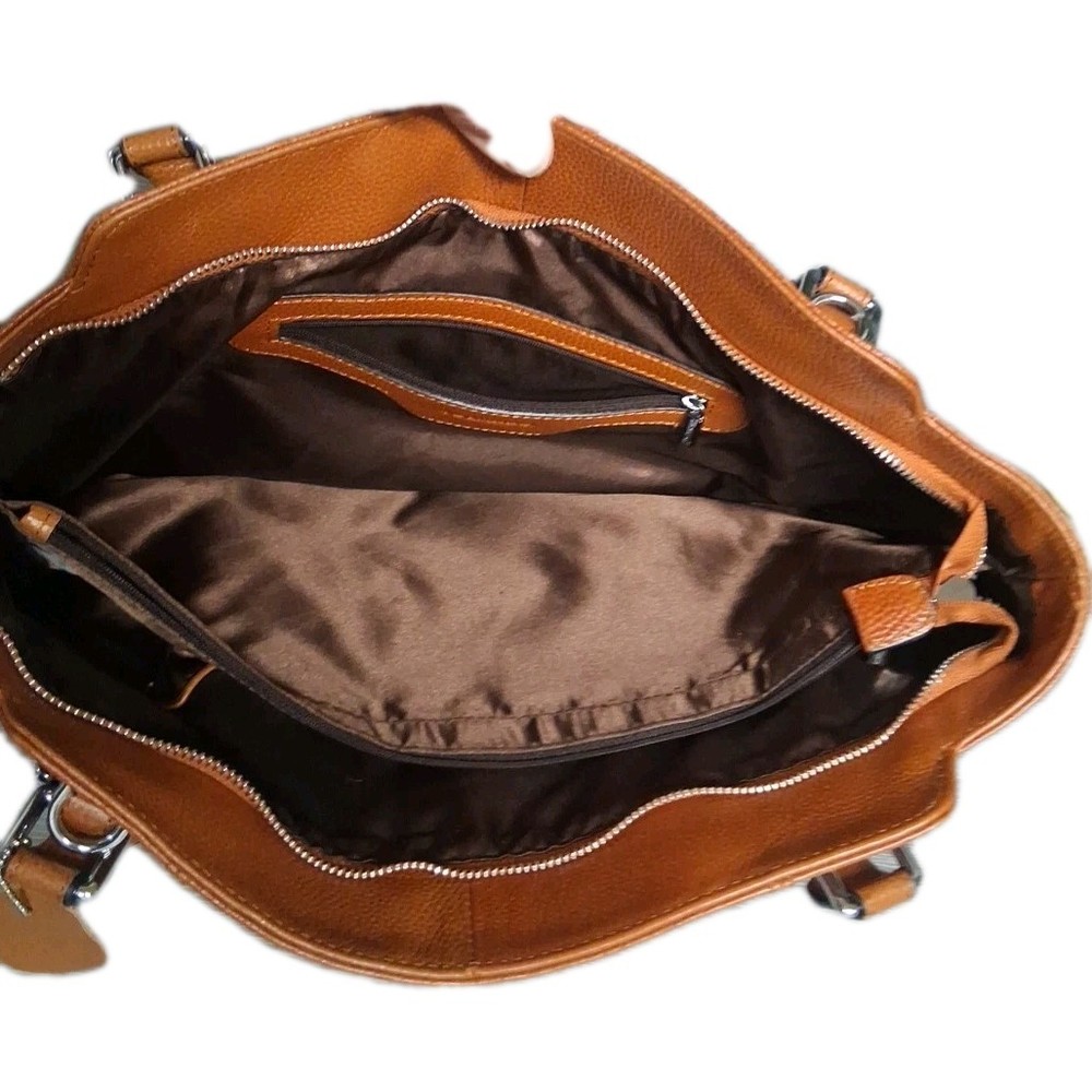 YOLANDO LEATHER HAND BAG CAMEL COLOR