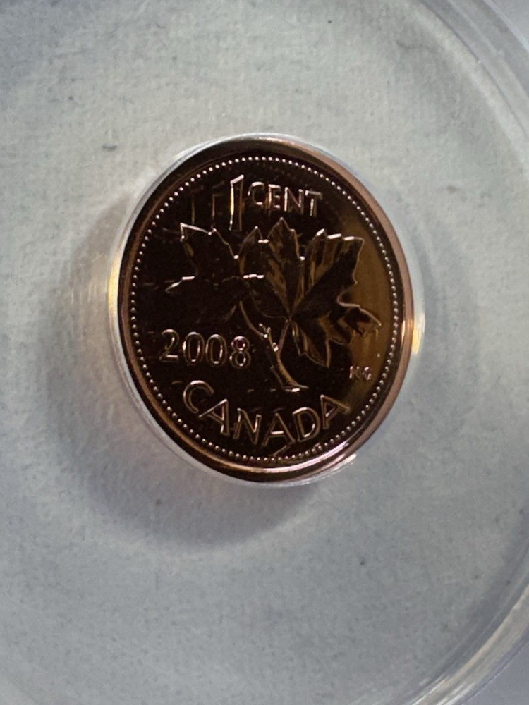 2008 Canada 1 Cent Graded MS 67 RD by ANACS