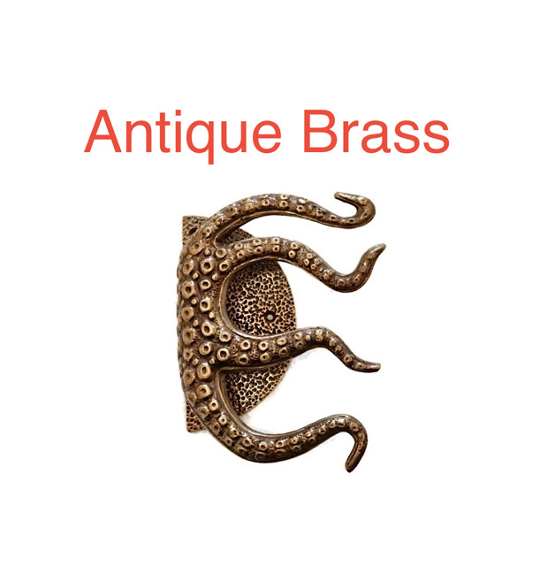 1 complete set version Small 11" wide Octopus HEAVY brass Stunning Solid heavy