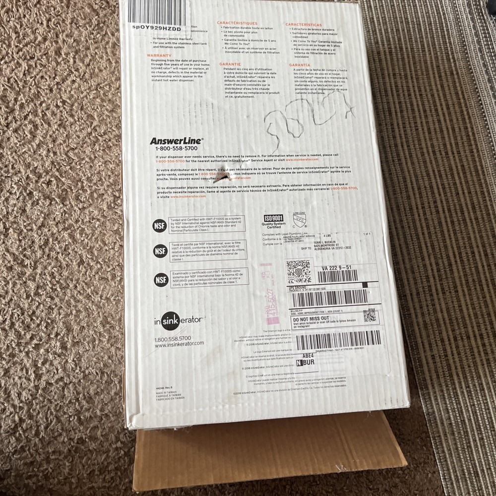 ✅New InSinkErator F-GN1100C Instant Hot Water Dispenser - Chrome✔️