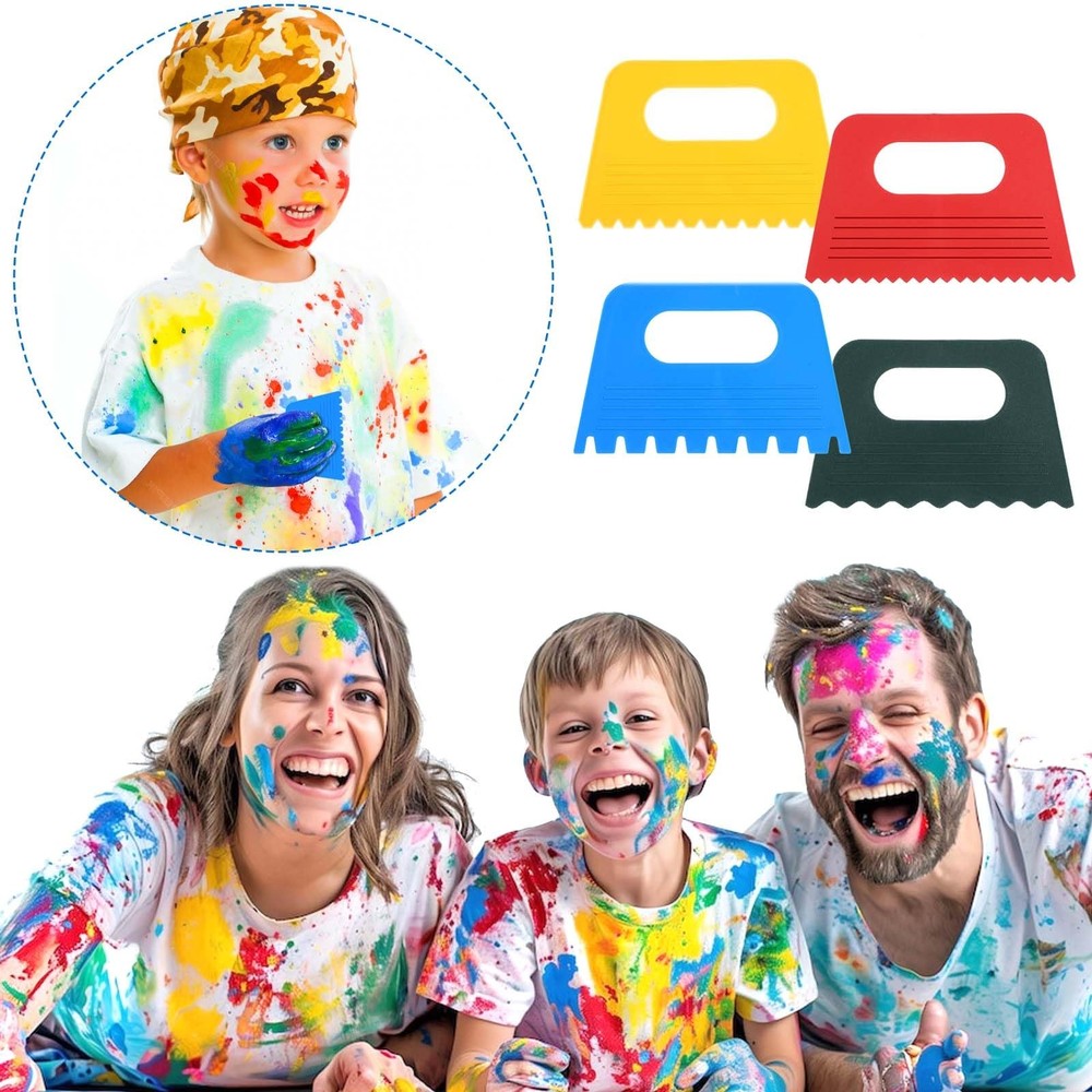 Plastic Paint Scraper Tool, Plastic Textured Art Tools, DIY Graffiti Oil Pain...