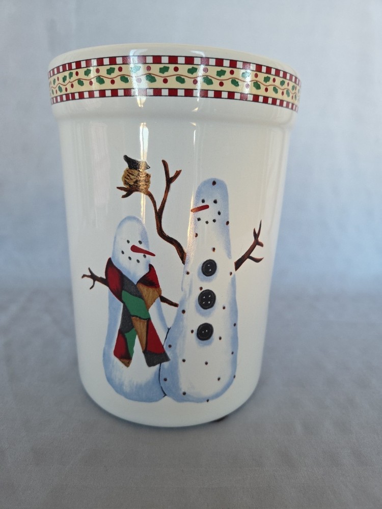 Snowman Utensil Holder by Sakura