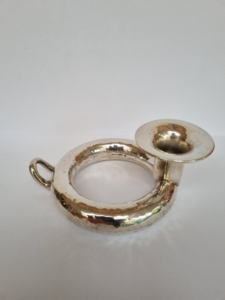 LALAOUNIS STERLING SILVER HAMMERED CANDLESTICK HOLDER