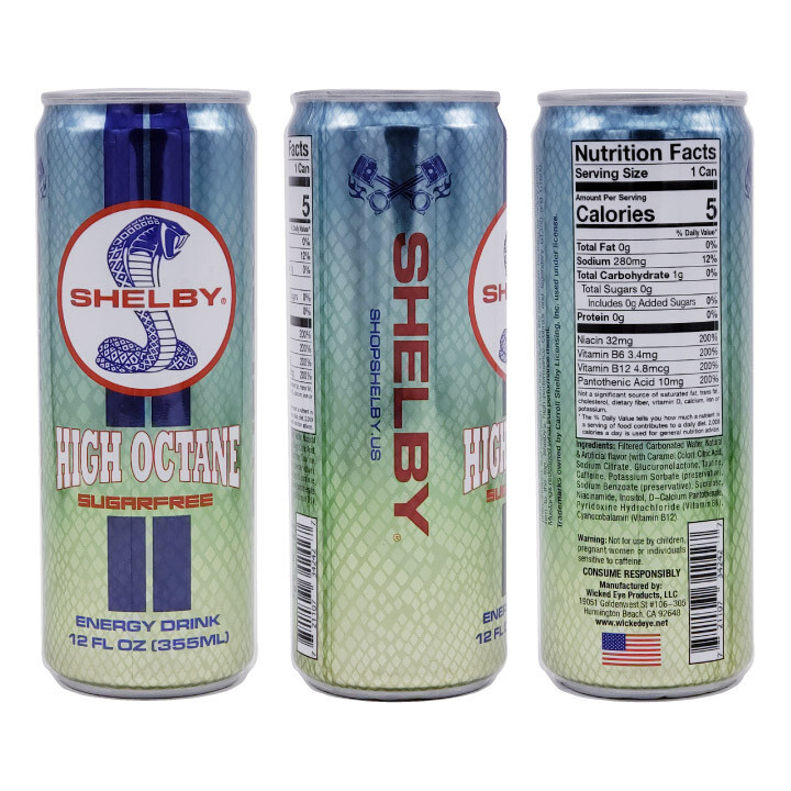 SHELBY HIGH OCTANE - 12 oz Energy Drinks ( 25 pcs ) Zero Sugar