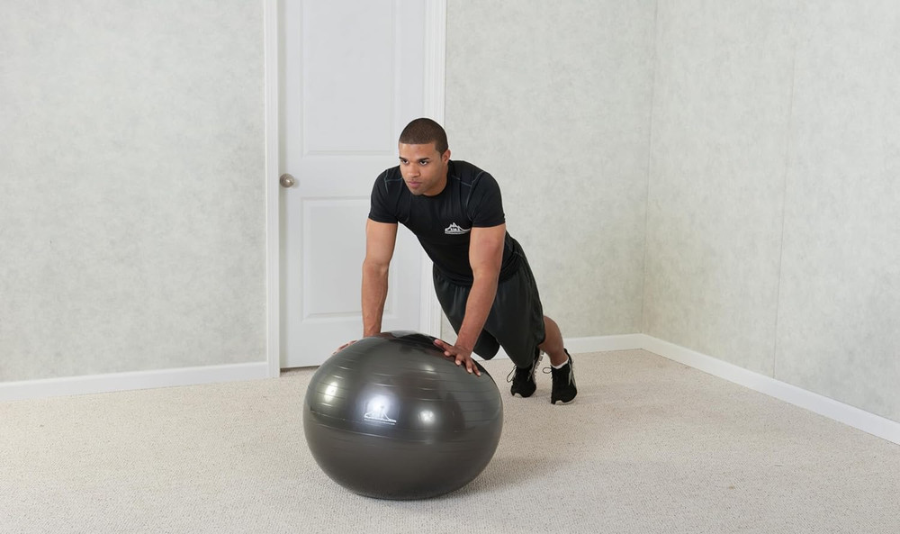 Professional Grade Exercise Stability Yoga Ball, Foot Pump, Ball Plug, Plug Pull