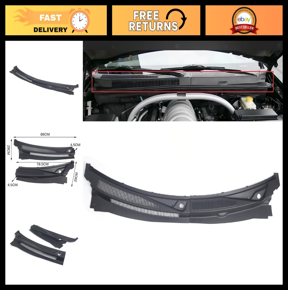 GSRECY Outer Windshield Wiper Cowl Grille Cover Panel Compatible with Compatible