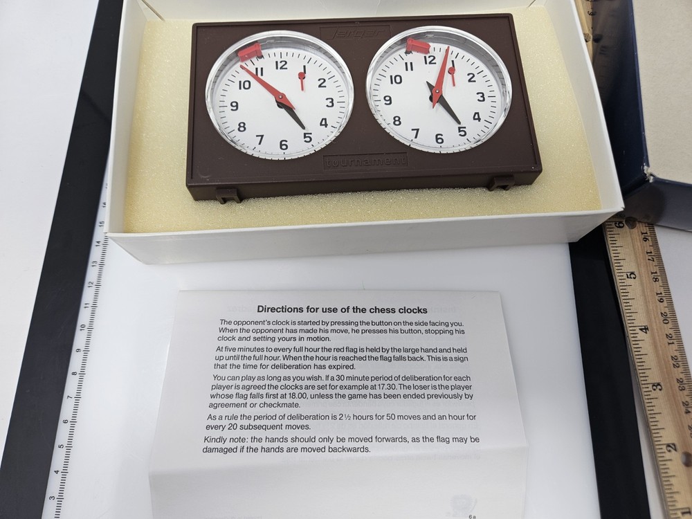 Vintage Jerger Chess Timer, In Box Unused