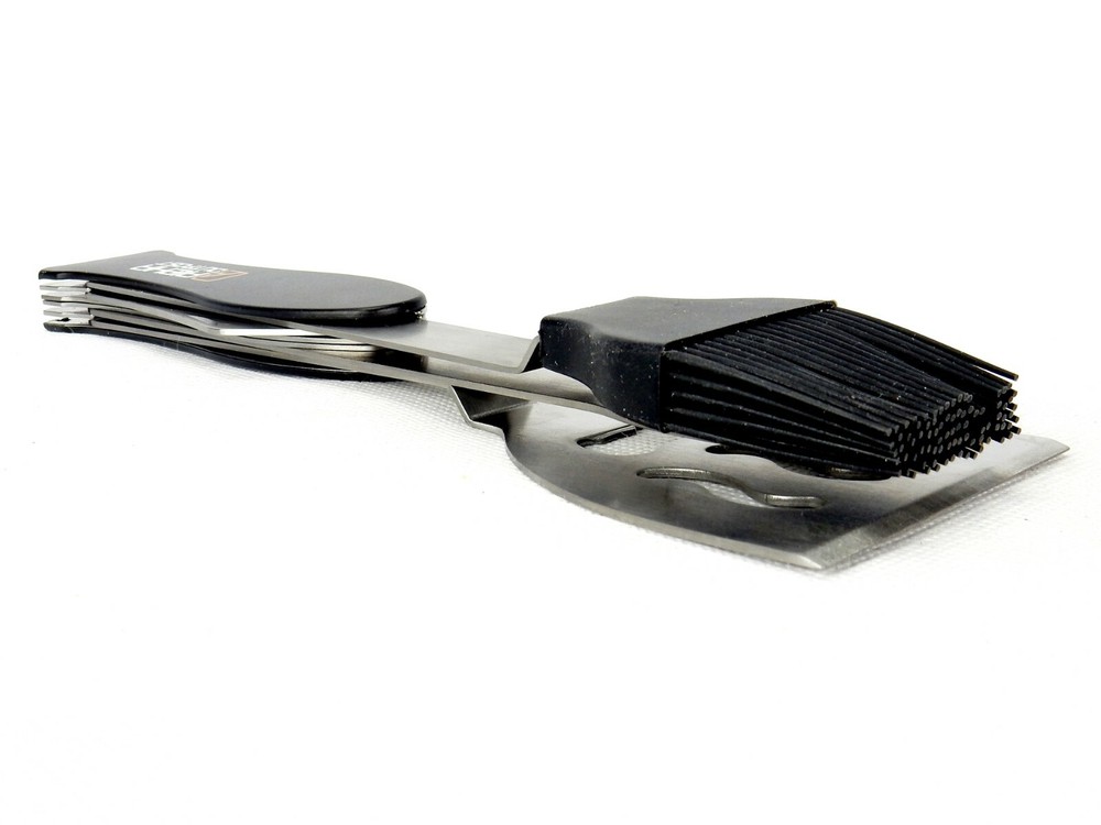Camp Cooking Multi-Tool Utensil Set, Alpha Outpost, Spatula, Fork, Basting Brush