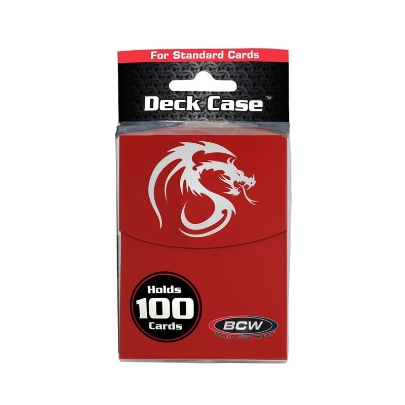 2 BCW Large Matte Red Deck Cases
