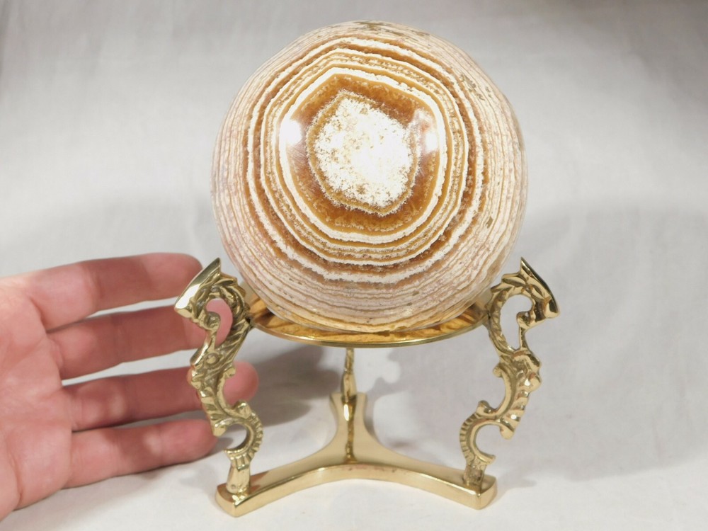 SPHERE Display Stand Large Size Dragon Design Solid Brass