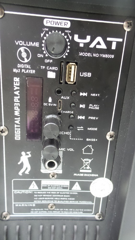 YAT YM8009 WIRELESS SPEAKER (125686-9 JO BB2)