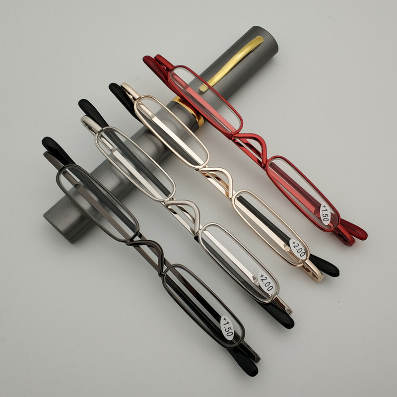 Mini Metal Reading Glasses Reader Spectacles Small Eyeglass +1.5 1.75 2.0 2.5 3